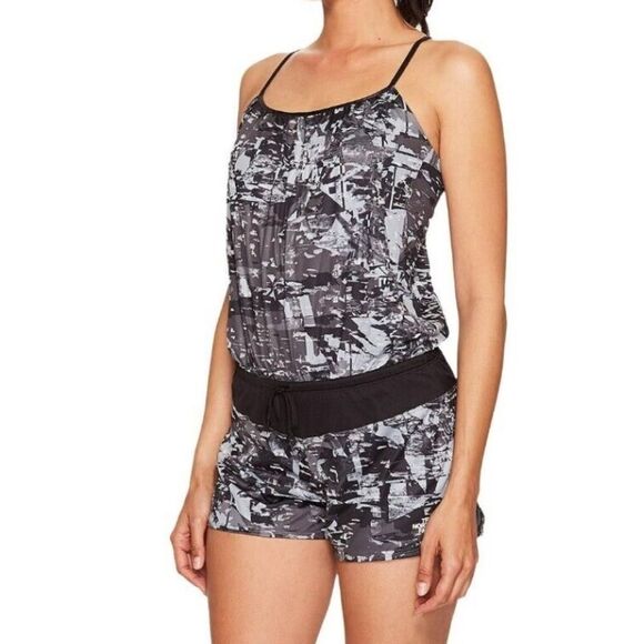 The North Face Runagade FlashDry Romper Reflective Print Zip Pocket small - Picture 1 of 13